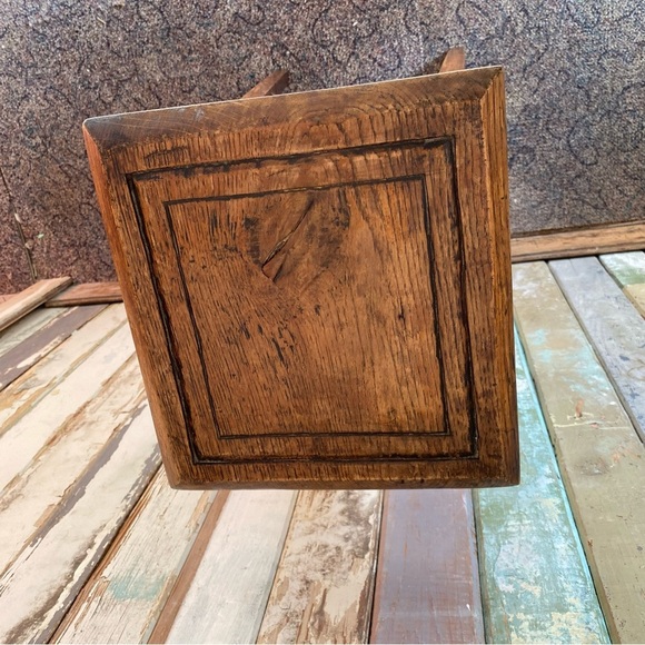 Antique Oak Plant stand solid wood - Picture 5 of 14